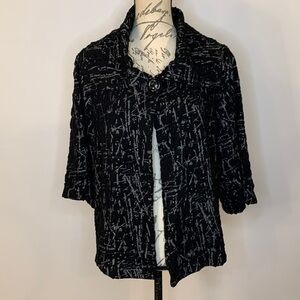 SNO SKINS stretch textured one button jacket L